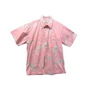 Vintage 80's Kahala Pink Hawaiian Shirt Men's Size M Short Sleeve Cotton